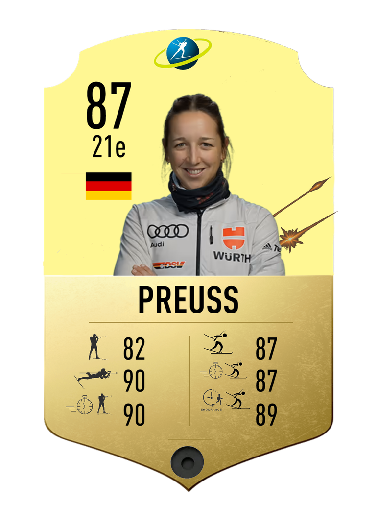 Franziska Preuss - Final normal card 2021-2022 - Biathlon Cards