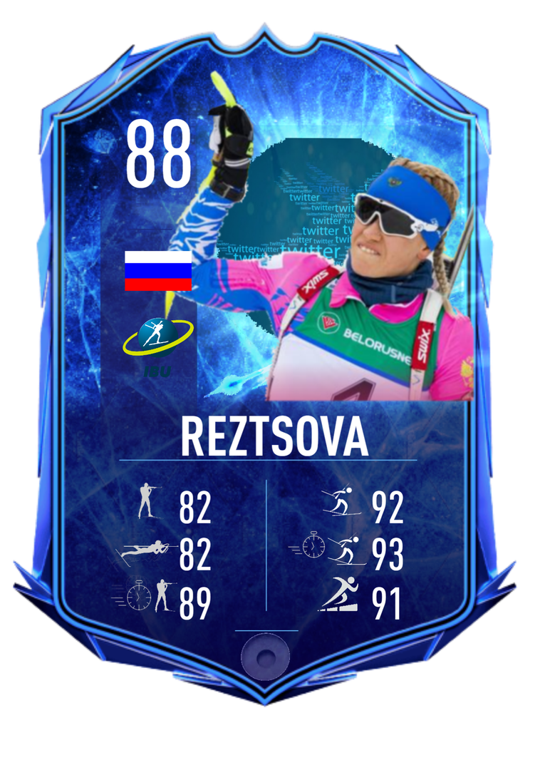 Kristina Reztsova - Card Twitter Community Winner 2022-2023 - Biathlon Cards