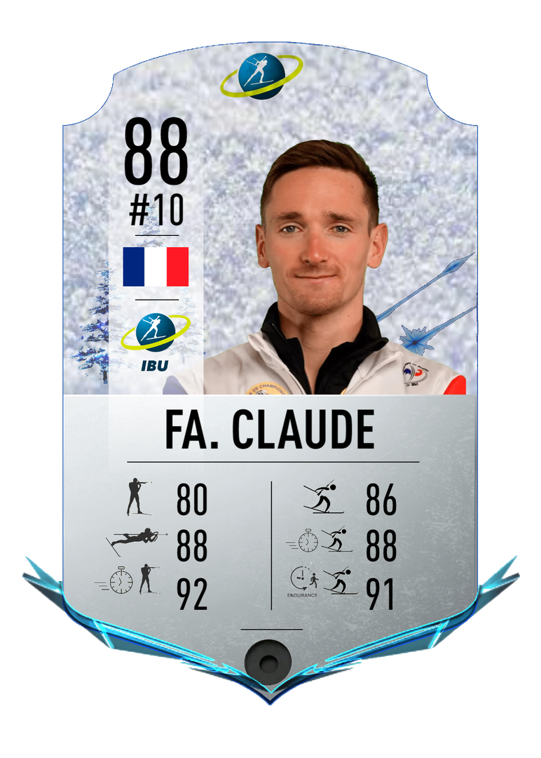 Fabien Claude - Final normal card 2022-2023 - Biathlon Cards