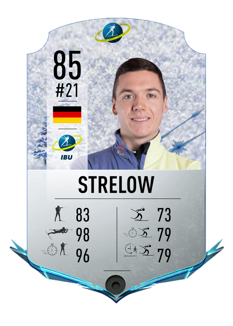 Justus Strelow - Final normal card 2022-2023 - Biathlon Cards