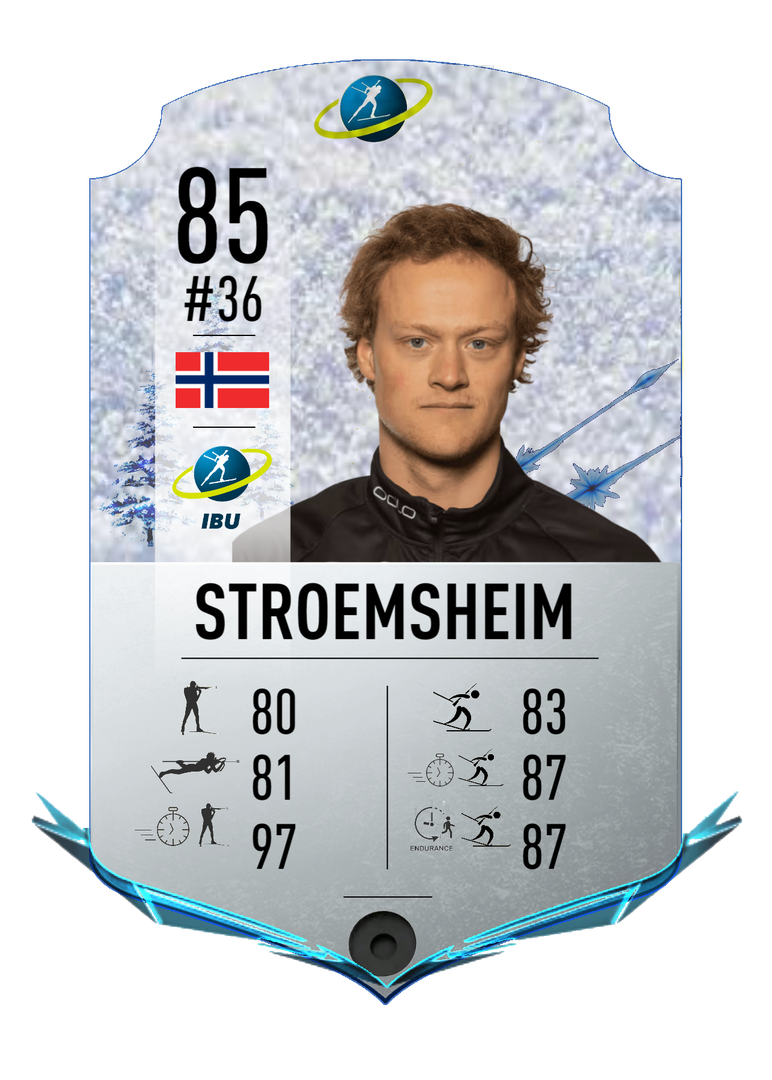 Endre Stroemsheim - Final normal card 2022-2023 - Biathlon Cards