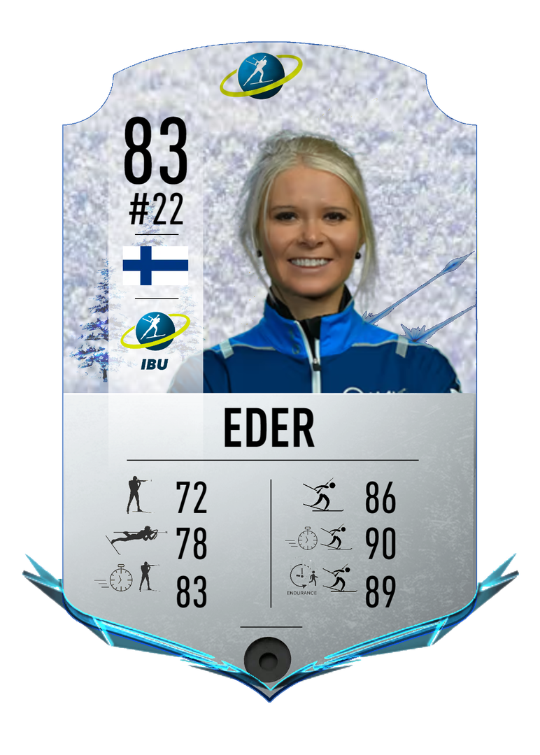 Mari Eder - Final normal card 2022-2023 - Biathlon Cards