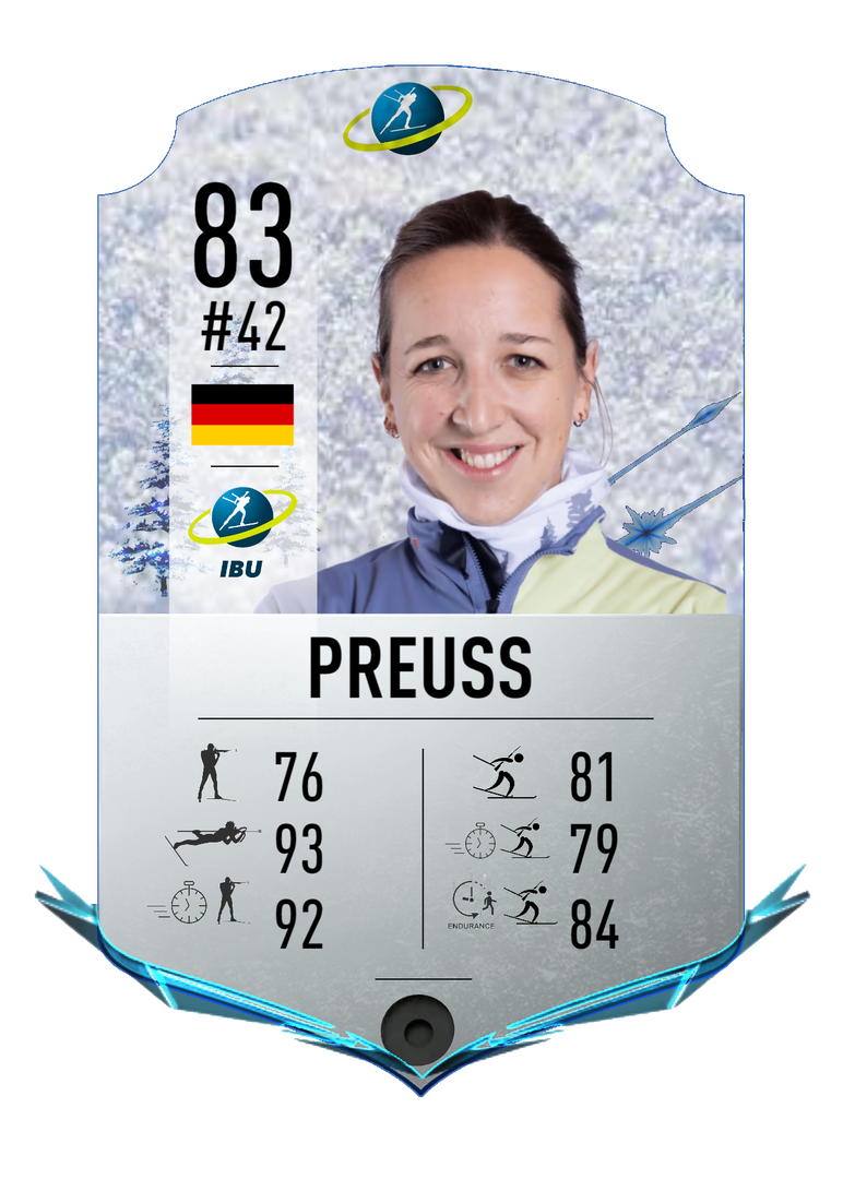 Franziska Preuss - Final normal card 2022-2023 - Biathlon Cards