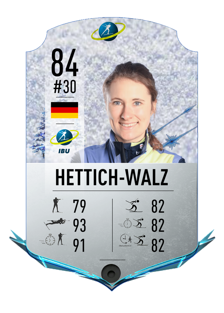 Janina Hettich-Walz - Final normal card 2022-2023 - Biathlon Cards