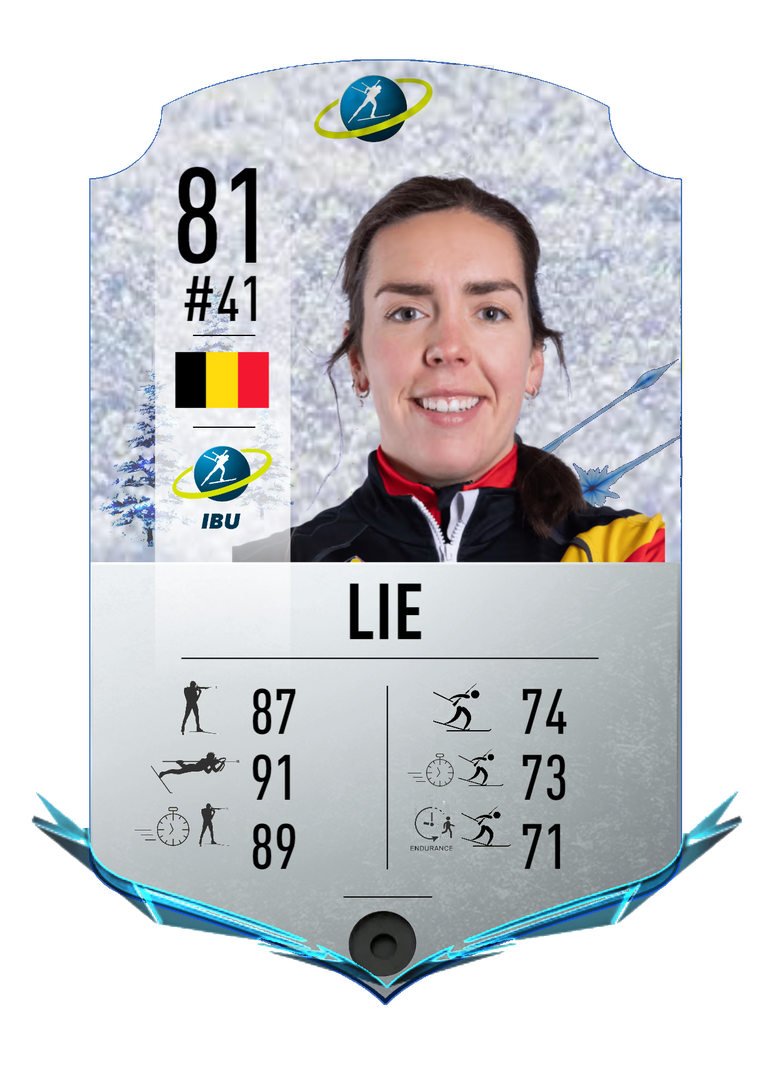 Lotte Lie - Final normal card 2022-2023 - Biathlon Cards