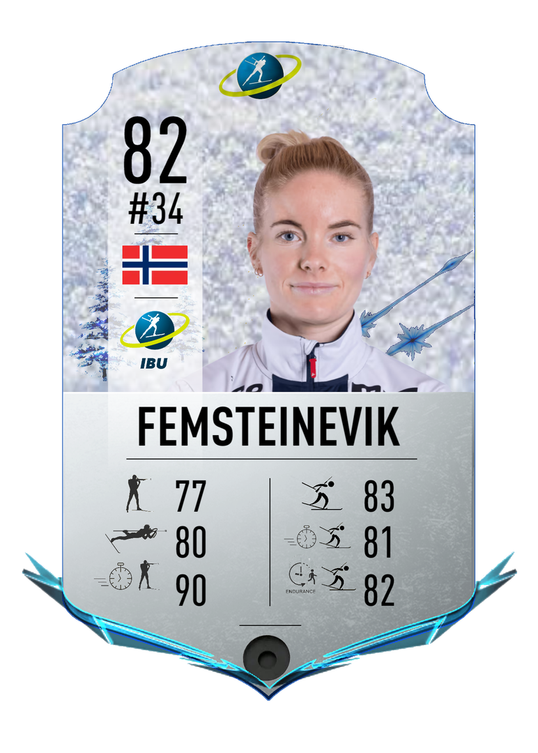 Ragnhild Femsteinevik - Final normal card 2022-2023 - Biathlon Cards