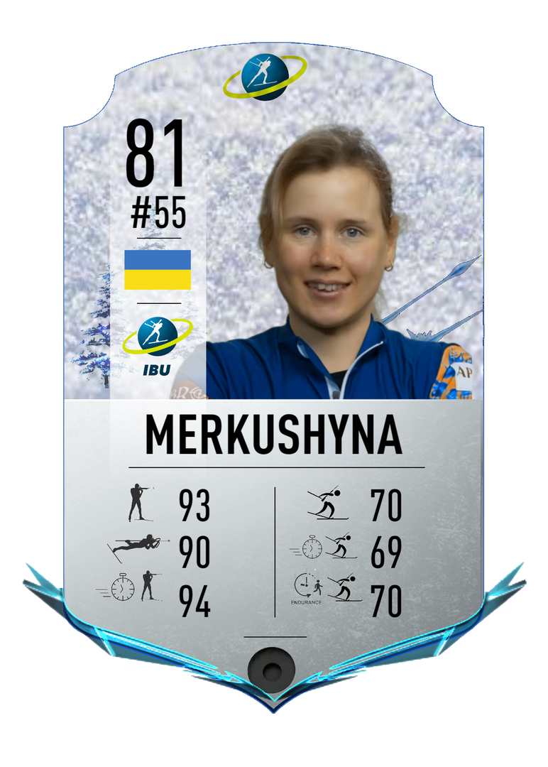 Anastasiya Merkushyna - Final normal card 2022-2023 - Biathlon Cards