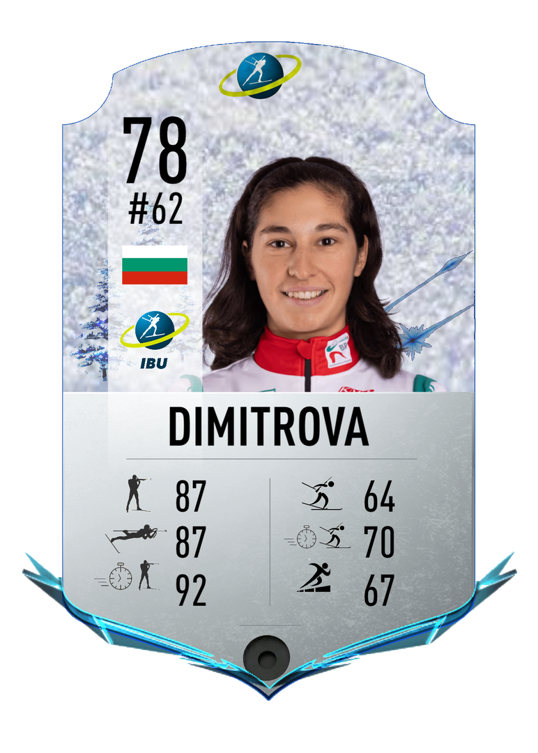 Valentina Dimitrova- Final normal card 2023-2024 - Biathlon Cards