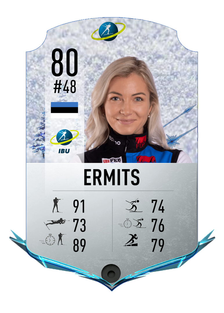 Regina Ermits - Final normal card 2023-2024 - Biathlon Cards