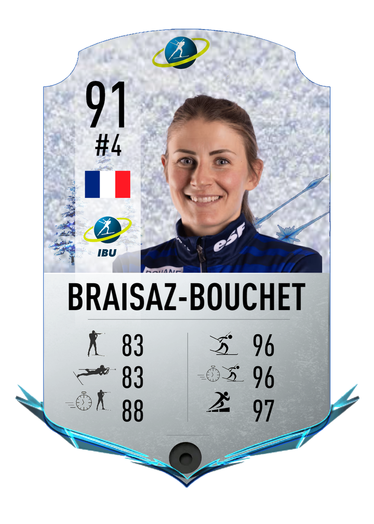 Justine Braisaz-Bouchet - Final normal card 2023-2024 - Biathlon Cards