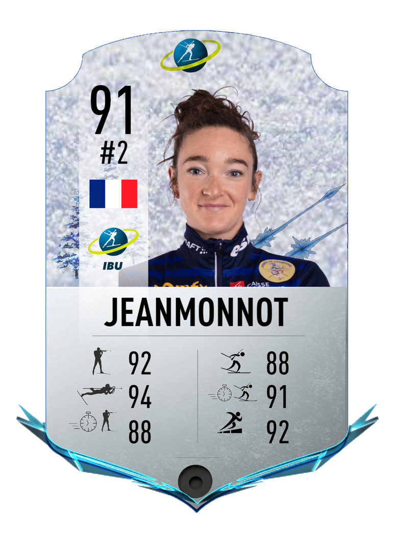 Lou Jeanmonnot - Final normal card 2023-2024 - Biathlon Cards