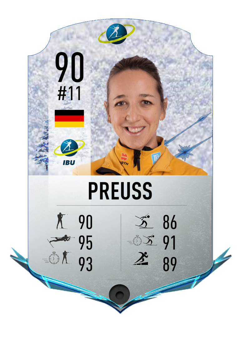 Franziska Preuss - Final normal card 2023-2024 - Biathlon Cards