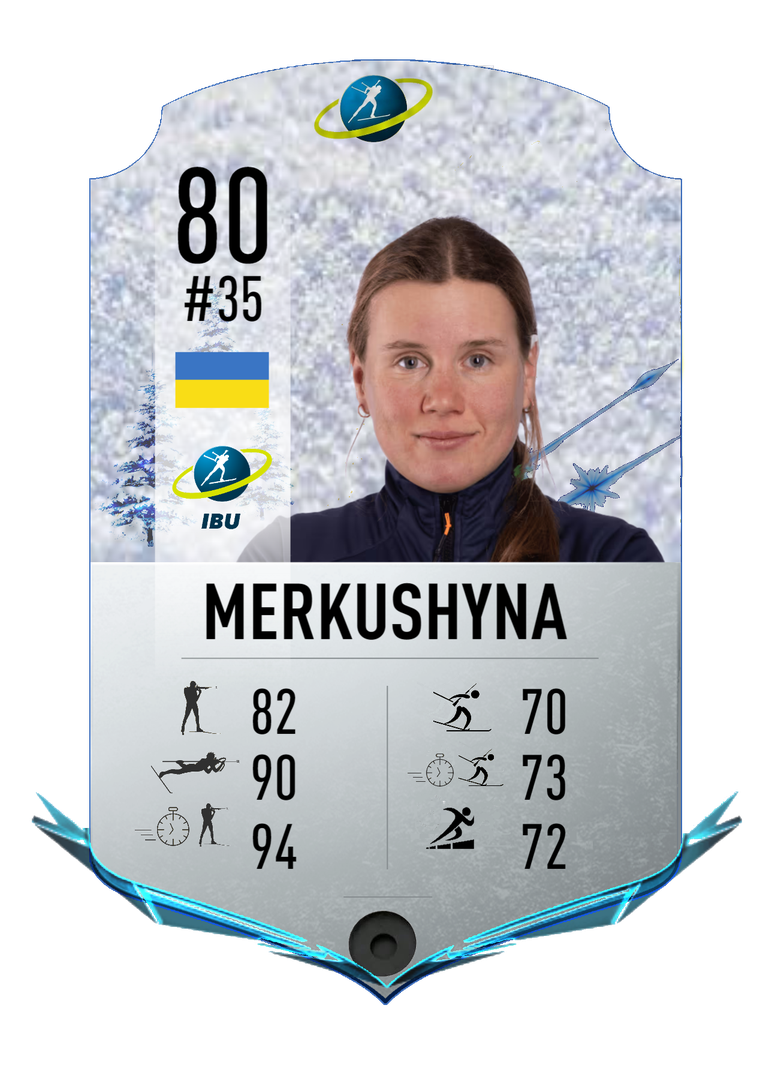 Anastasiya Merkushyna - Final normal card 2023-2024 - Biathlon Cards