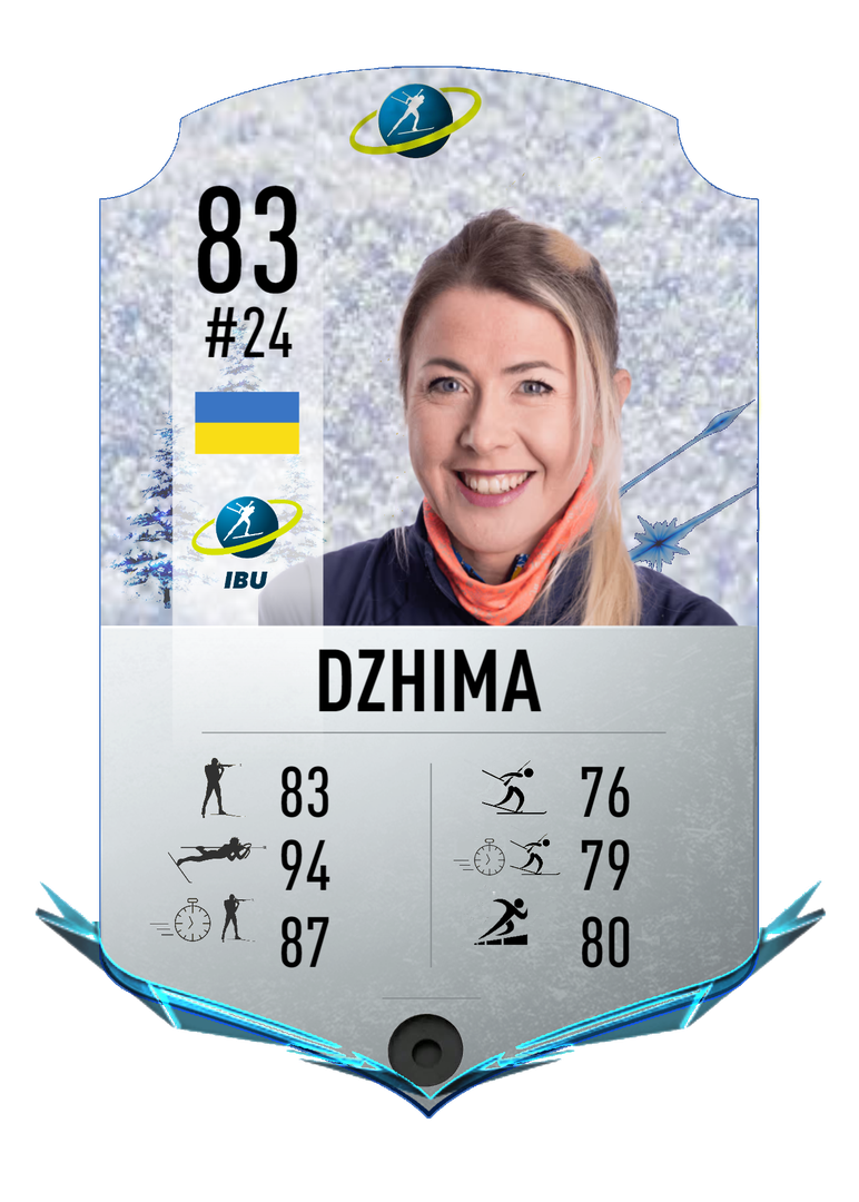 Yuliia Dzhima - Final normal card 2023-2024 - Biathlon Cards